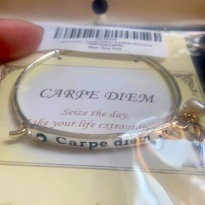Silver tone “Carpe Diem” bracelet